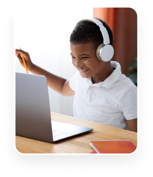 Student with laptop
